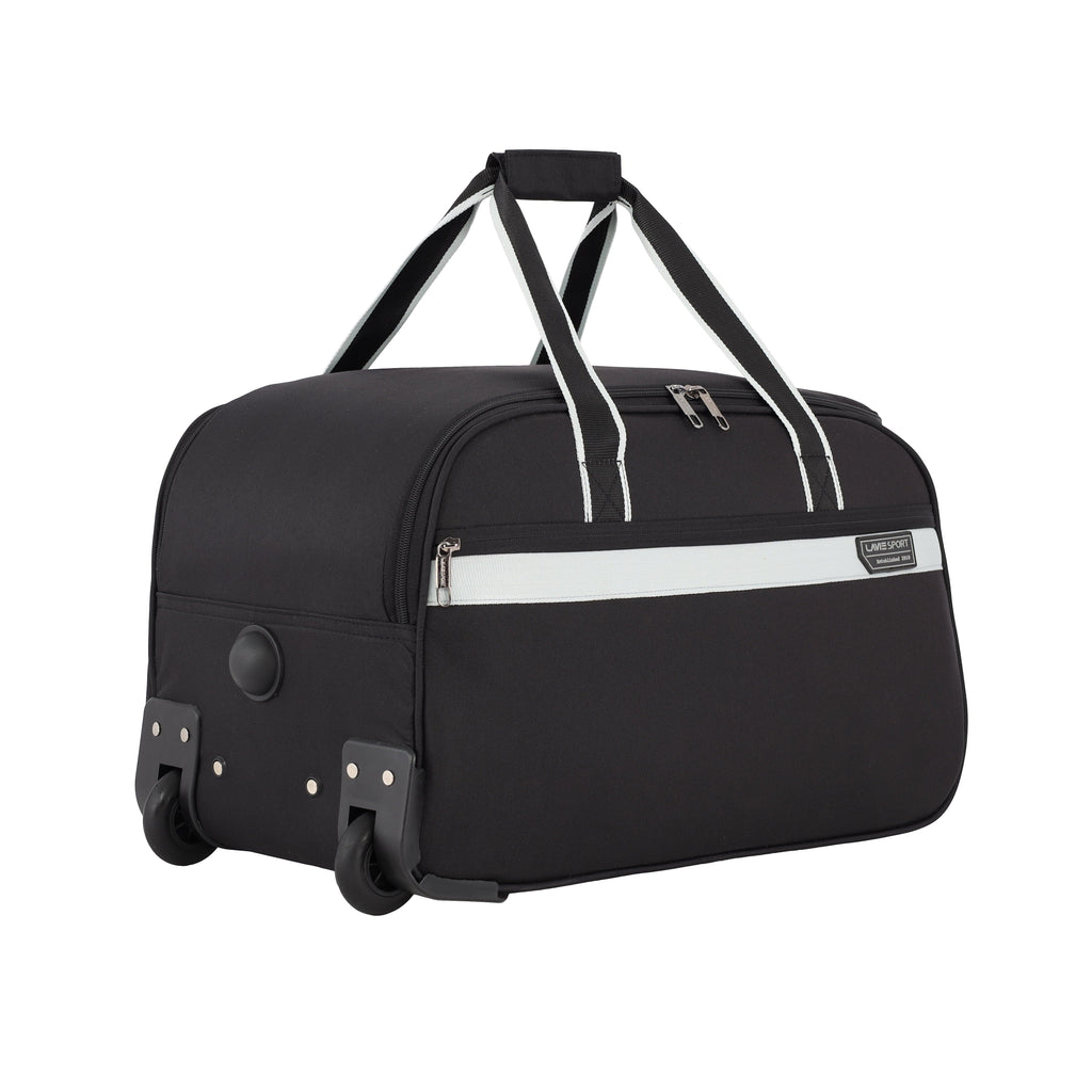 Lavie Sport Size 53 Cms Tropic Wheel Duffle Bag For Travel | Luggage Bag Black - Lavie World