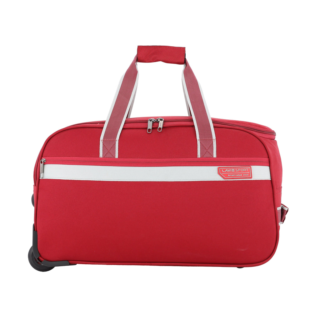 Lavie Sport Size 53 Cms Tropic Wheel Duffle Bag For Travel | Luggage Bag Red - Lavie World
