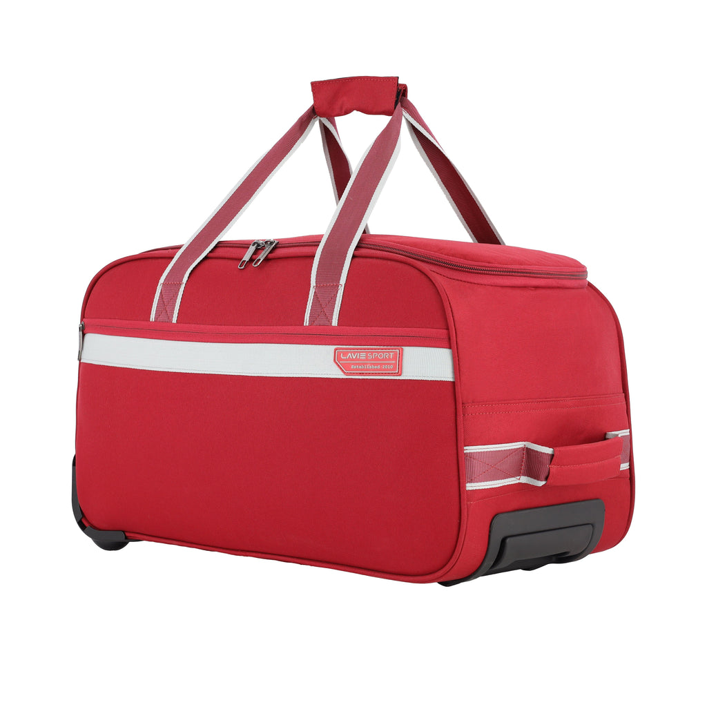 Lavie Sport Size 53 Cms Tropic Wheel Duffle Bag For Travel | Luggage Bag Red - Lavie World