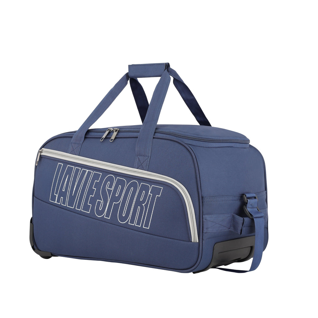 Lavie Sport Size 53 Cms Star Wheel Duffle Bag For Travel | Luggage Bag Navy - Lavie World