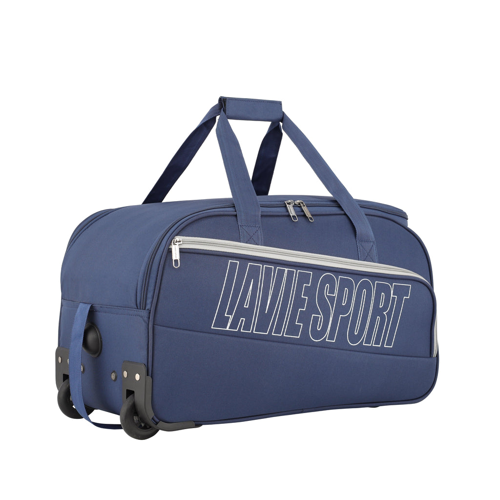 Lavie Sport Size 53 Cms Star Wheel Duffle Bag For Travel | Luggage Bag Navy - Lavie World