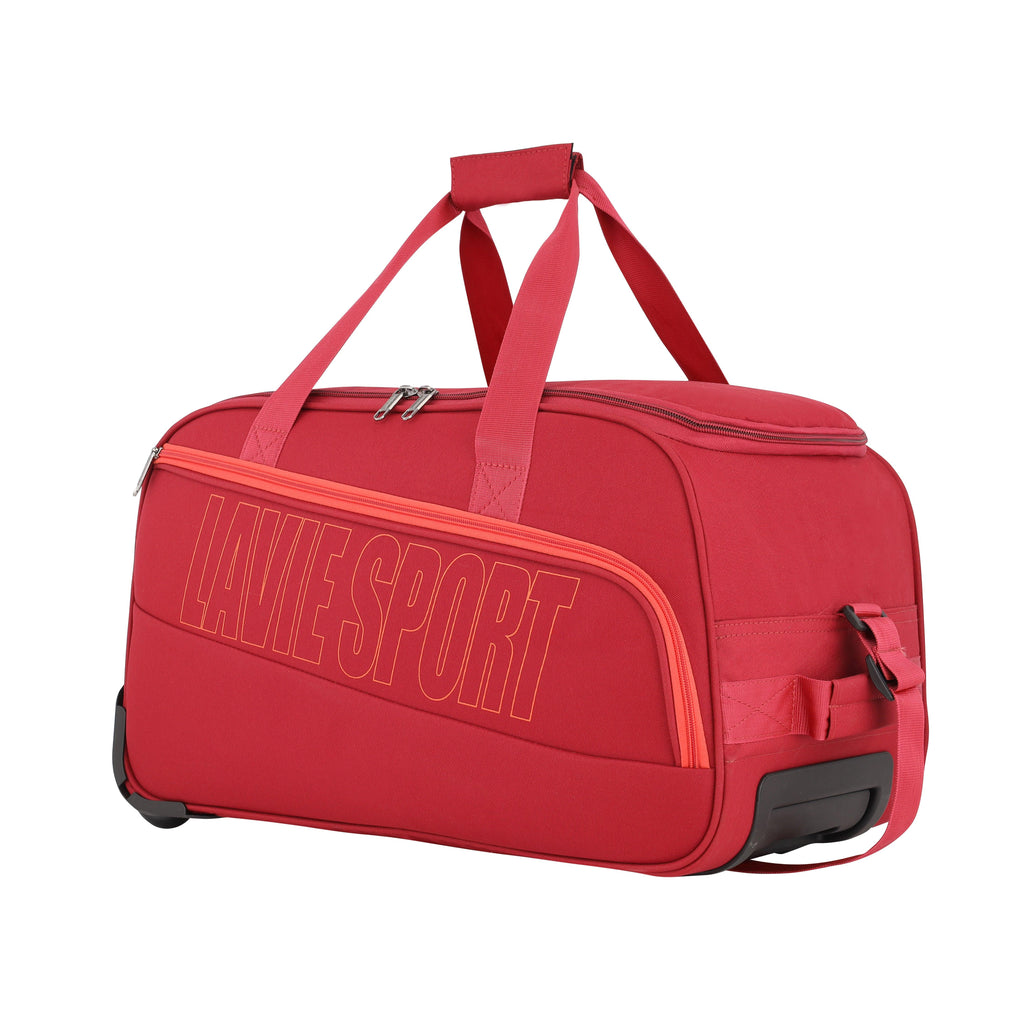 Lavie_Sport_size_53_cms_Star_Wheel_Duffle_Bag_|_Red