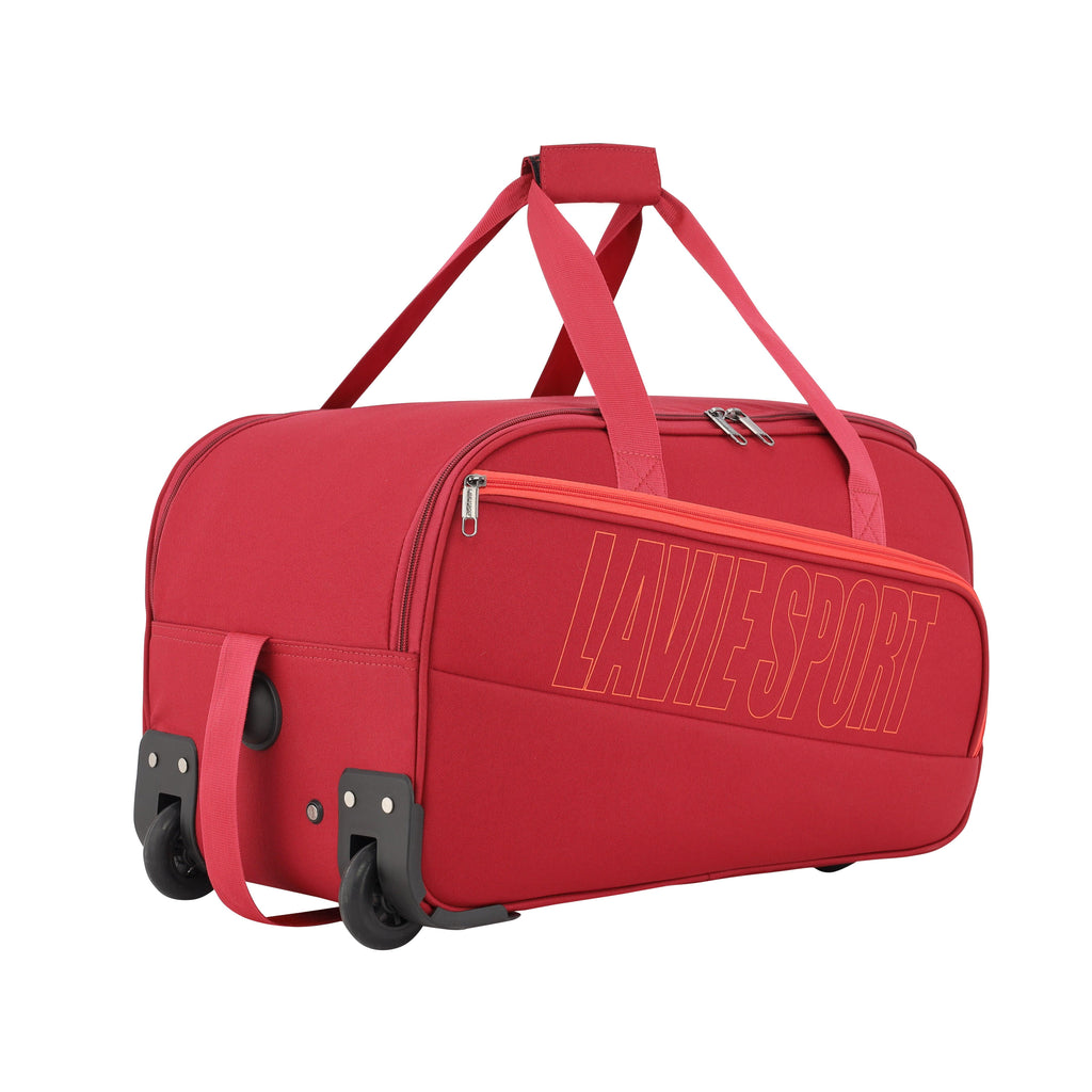 Lavie_Sport_size_53_cms_Star_Wheel_Duffle_Bag_|_Red