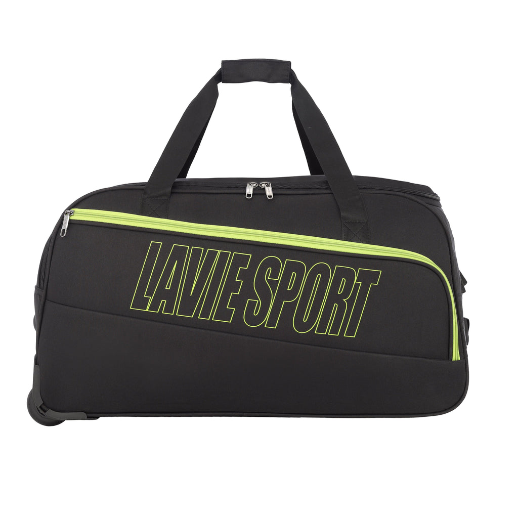 Lavie Sport Size 62 Cms Star Wheel Duffle Bag For Travel | Luggage Bag Black - Lavie World