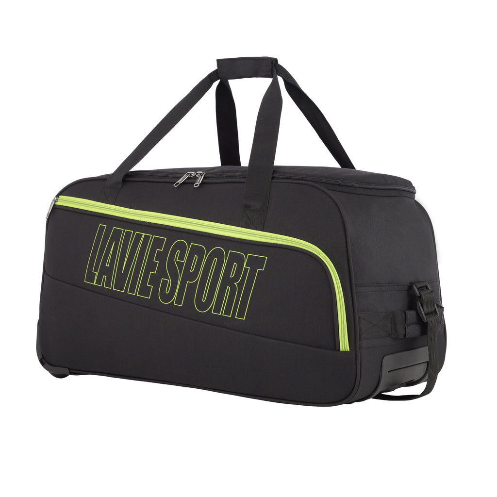 Lavie Sport Size 62 Cms Star Wheel Duffle Bag For Travel | Luggage Bag Black - Lavie World