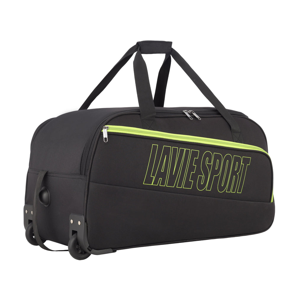 Lavie Sport Size 62 Cms Star Wheel Duffle Bag For Travel | Luggage Bag Black - Lavie World