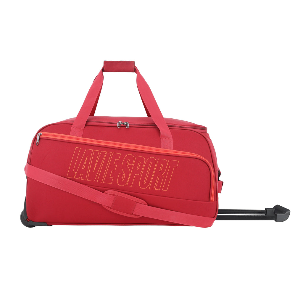 Lavie Sport Size 62 Cms Star Wheel Duffle Bag For Travel | Luggage Bag Red - Lavie World