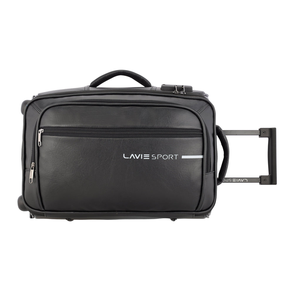 Lavie Sport 45 cms Premium Majestic NV Overnighter Laptop Trolley | Trolley Bag Black - Lavie World