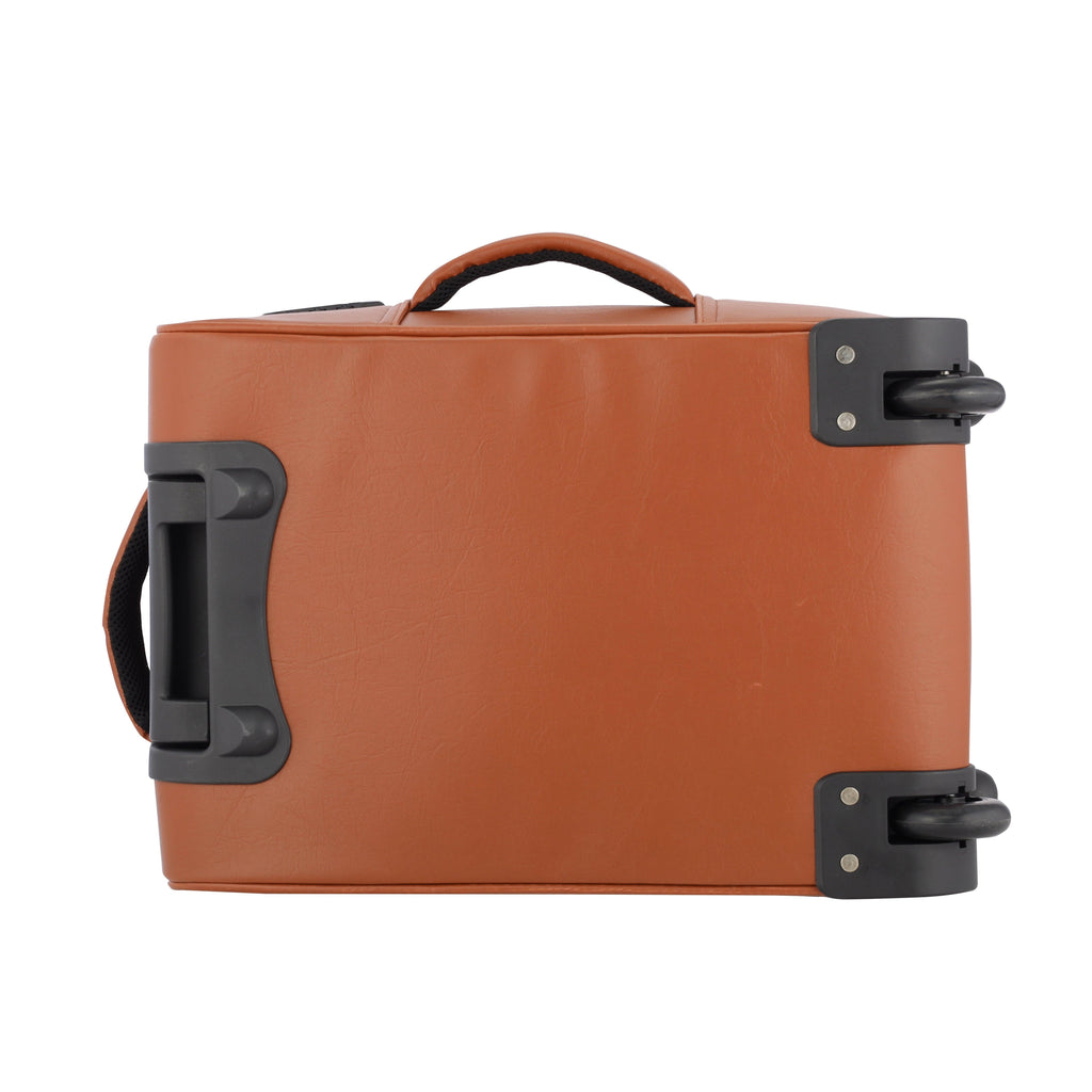 Lavie Sport 45 Cms Premium Majestic Nv Overnighter Laptop Trolley | Luggage Bag Tan - Lavie World