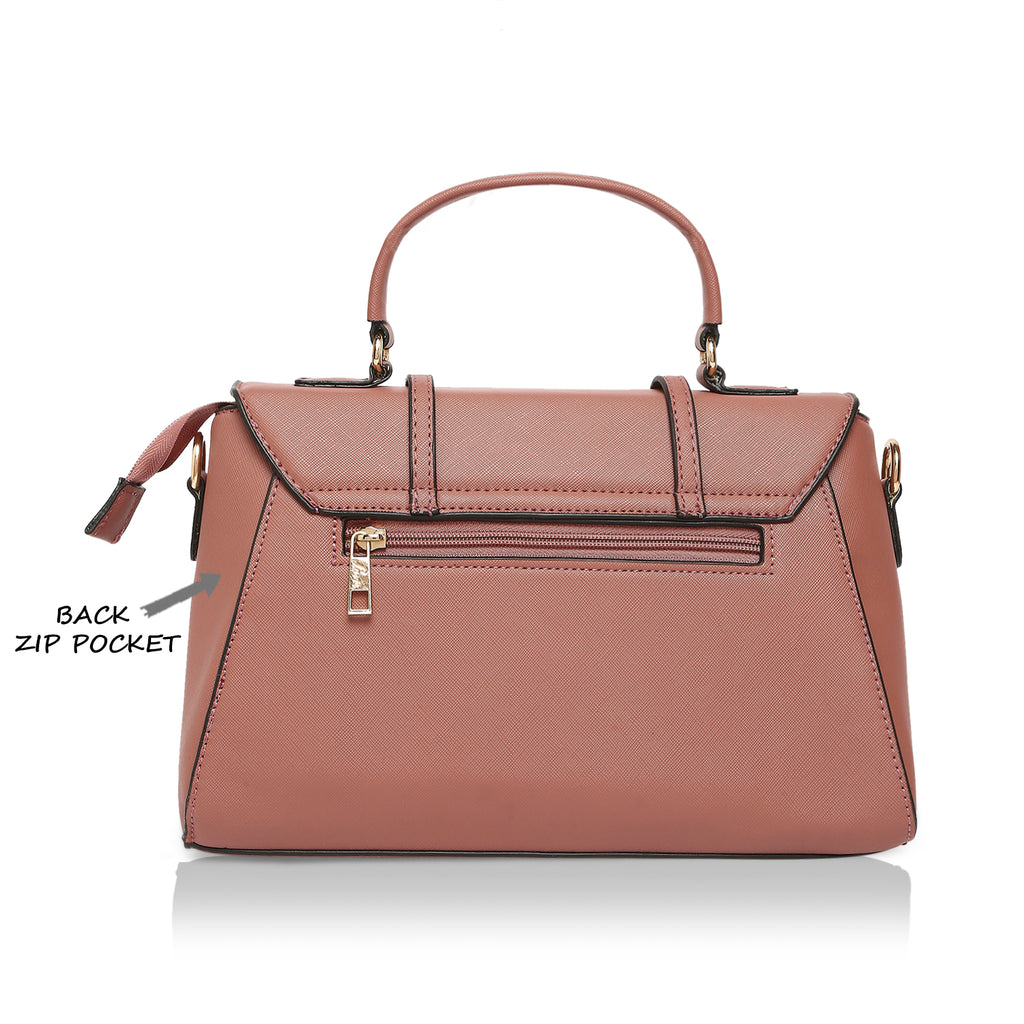 Lavie Beech Women's Flap Satchel Bag Small Dark Pink