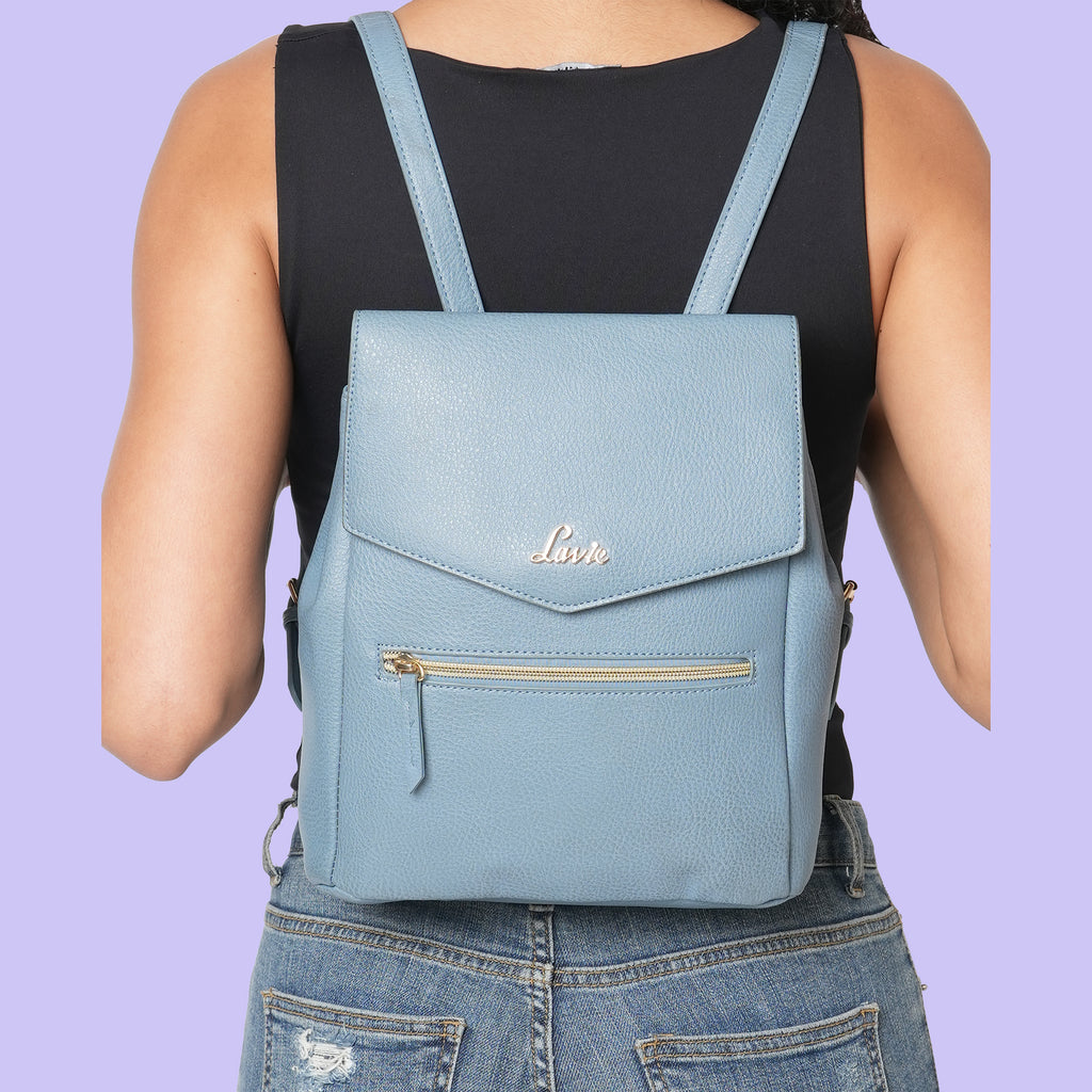Lavie Fabio Backpack For Girls Medium Blue