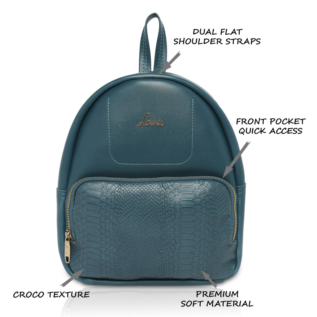 Lavie Siera Mini Backpack For Girls Large Teal