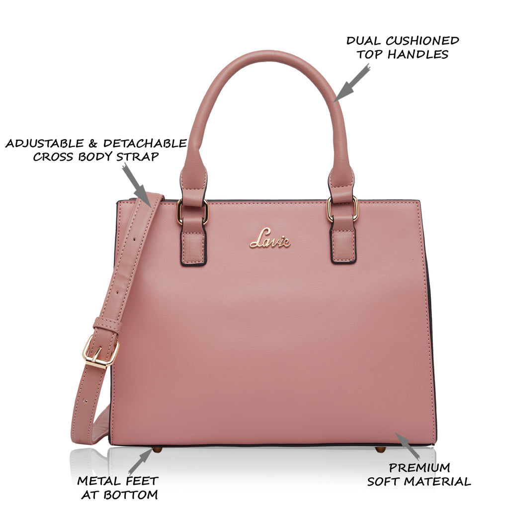 Lavie Shelly 22 Women's Satchel Bag Medium Dark Pink