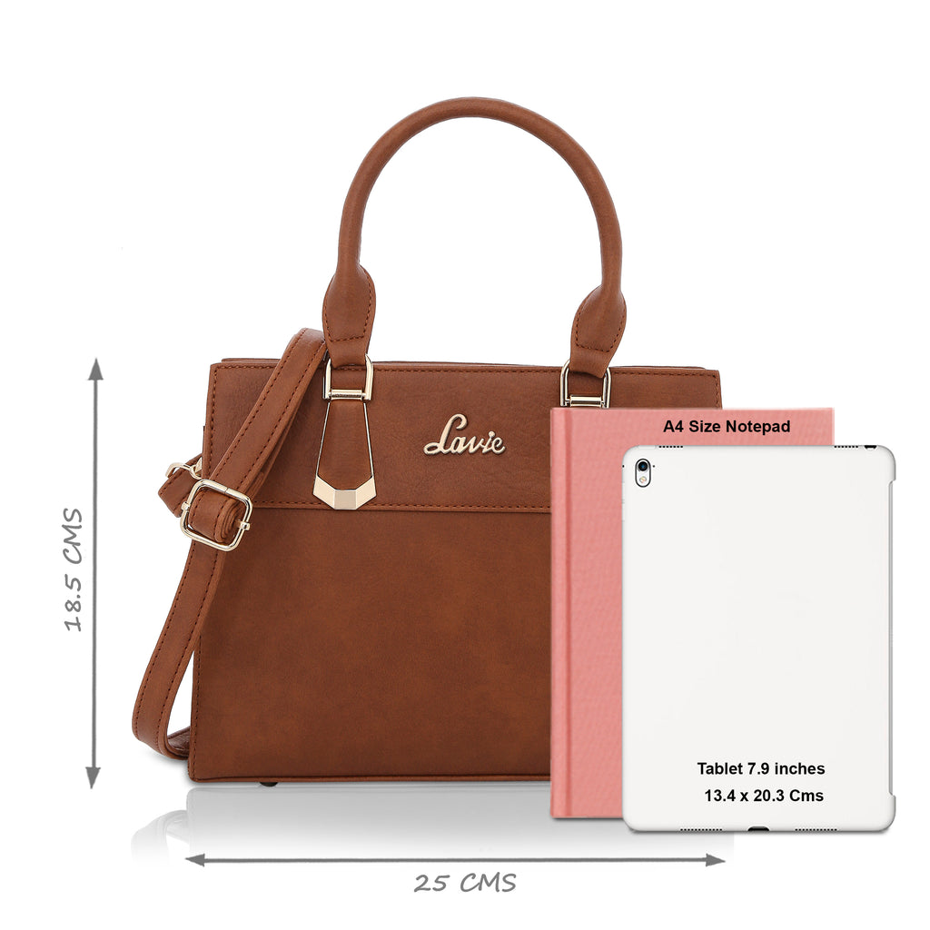 Lavie Celine Women's Satchel Bag Small Tan