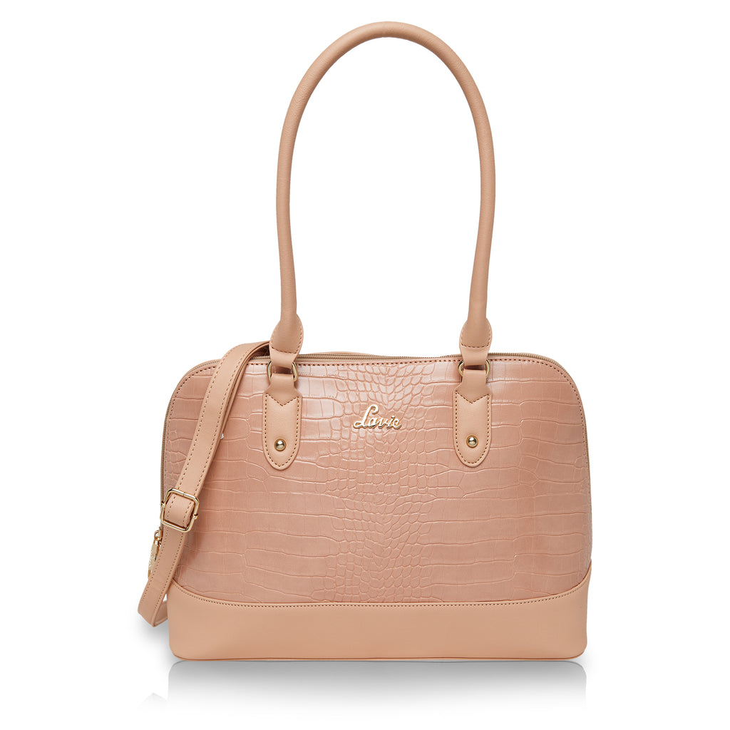 Lavie Glossy Lara Women's Satchel Bag Large Light Pink