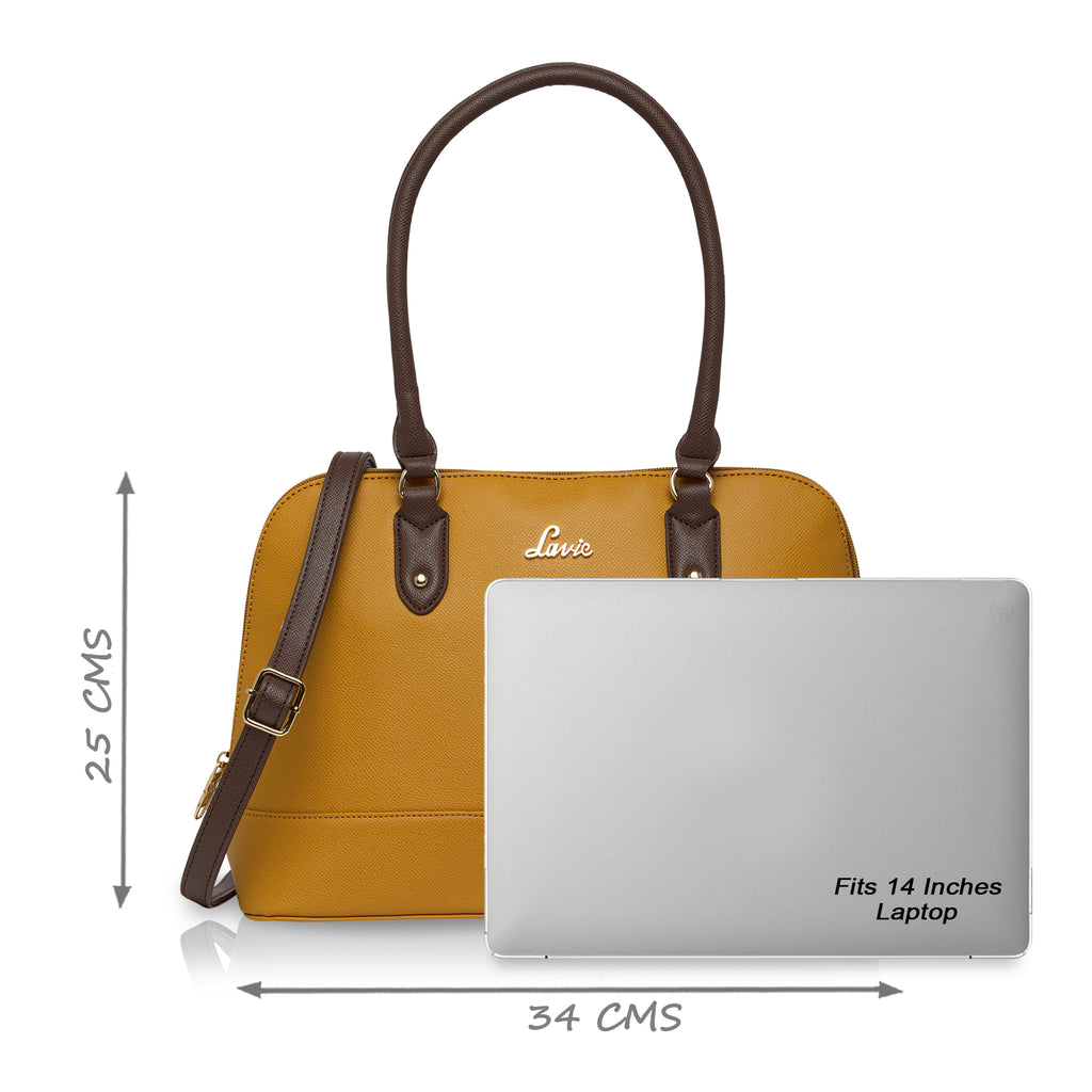 Lavie Hilite Lara Women's Satchel Bag Medium Ochre