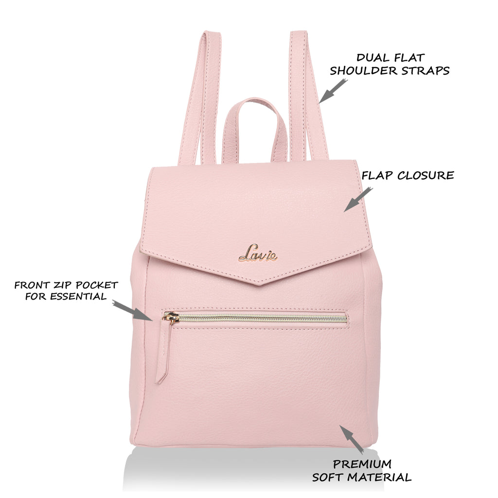 Lavie Fabio Backpack For Girls Medium Pink