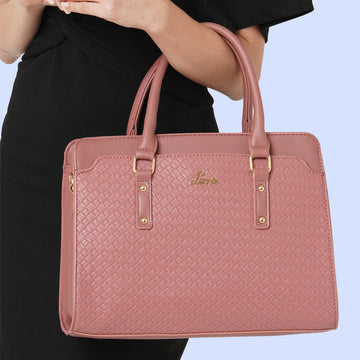 Lavie 3 Compartment Women's Satchel Bag Large Dark Pink