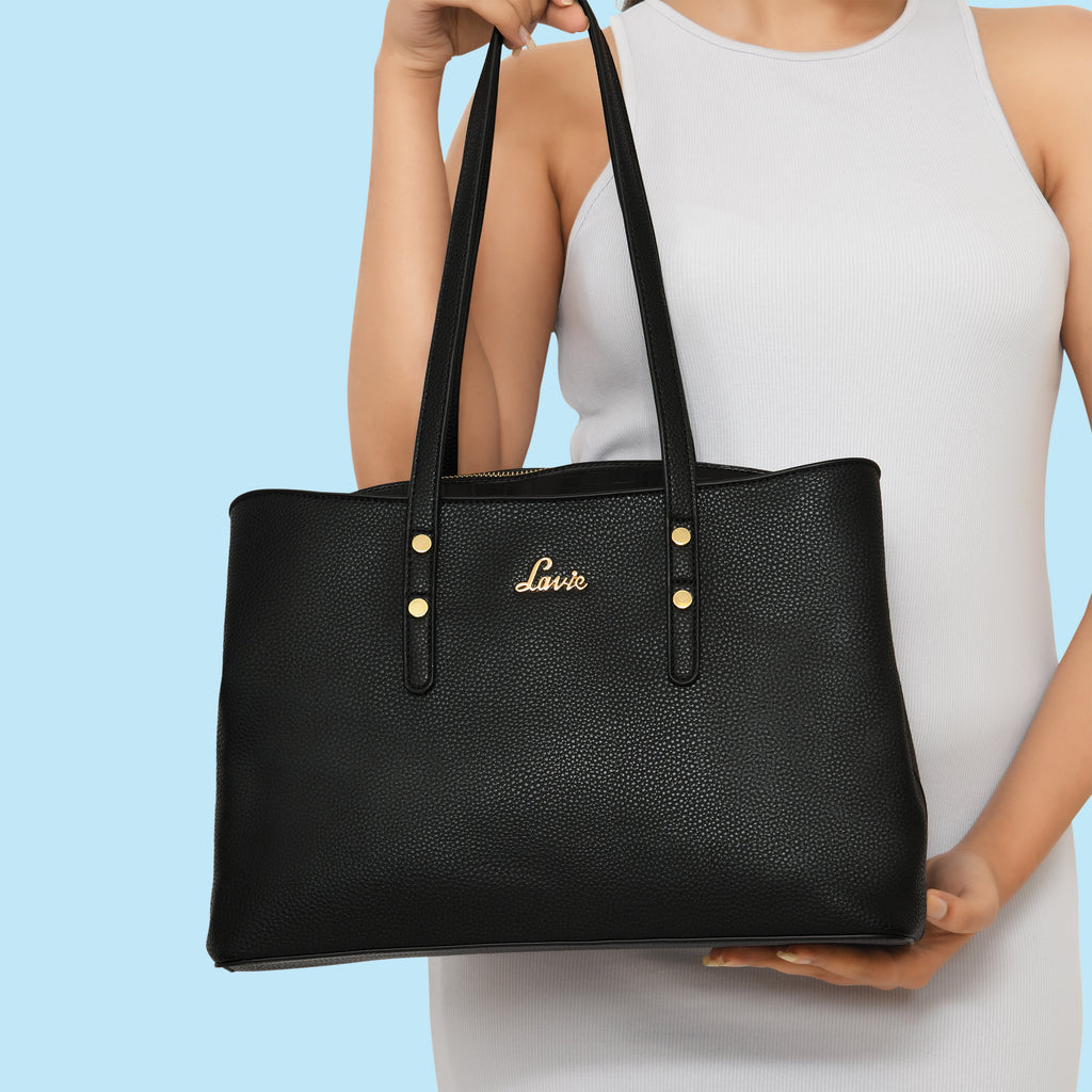 Lavie Zaia Black Large Women's 3 Compartments Satchel Bag
