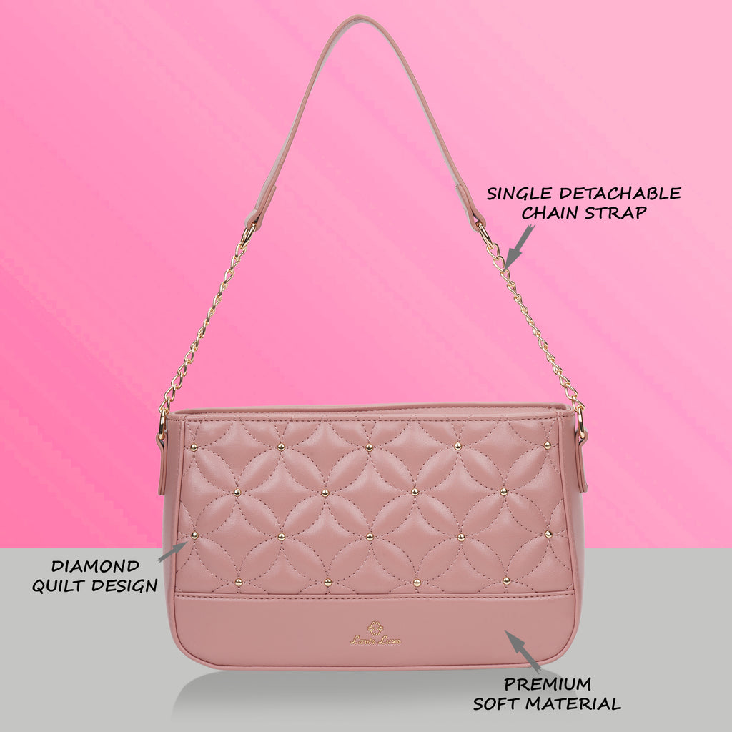Lavie Luxe Blixen Women's Hobo Bag Small Dark Pink