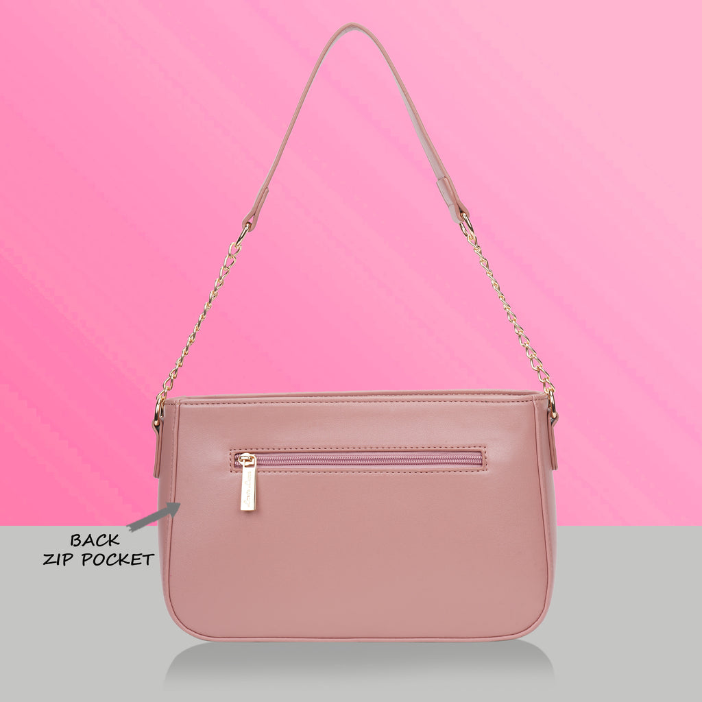 Lavie Luxe Blixen Women's Hobo Bag Small Dark Pink