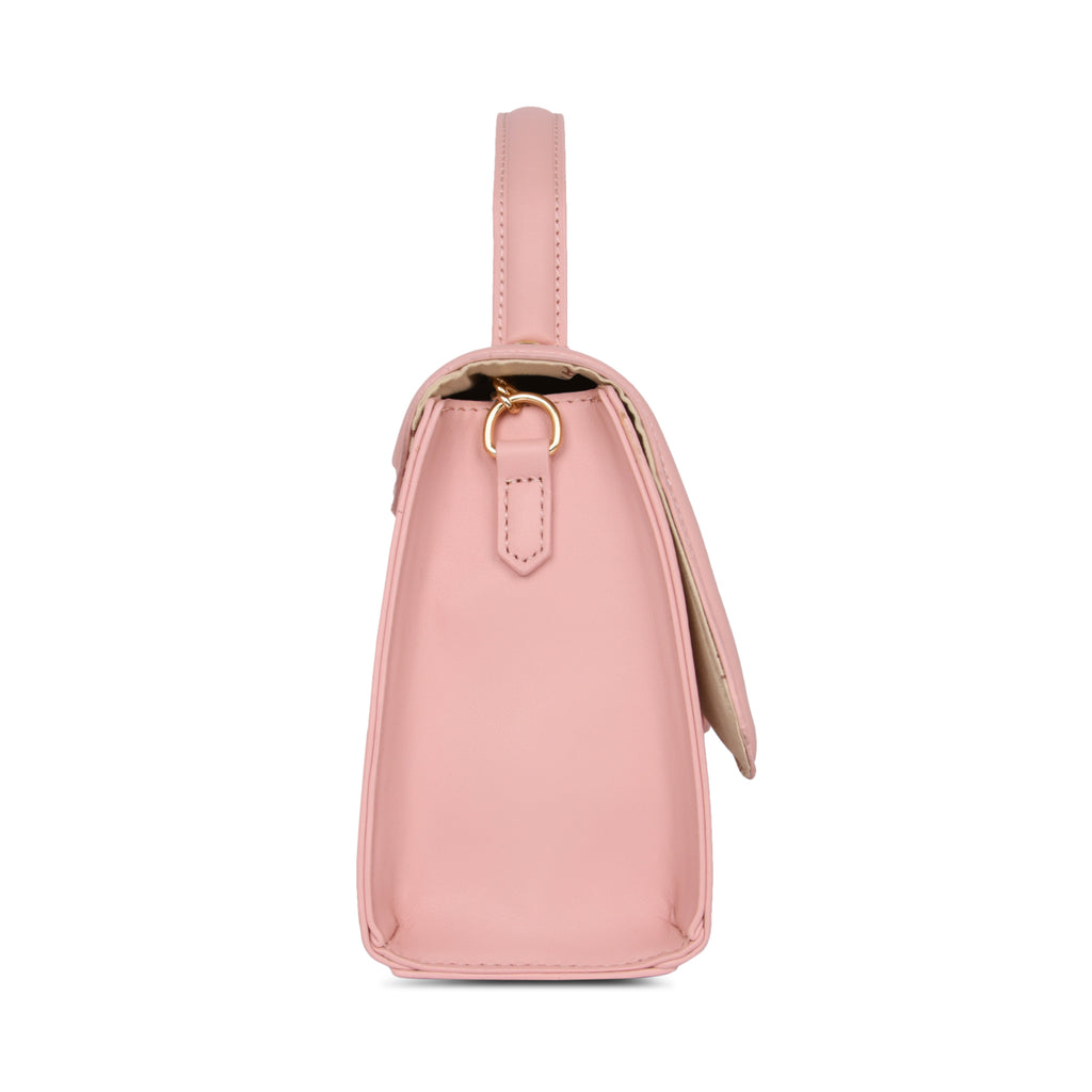 Lavie Luxe Bubble Women's Flap Satchel Bag Medium Light Pink
