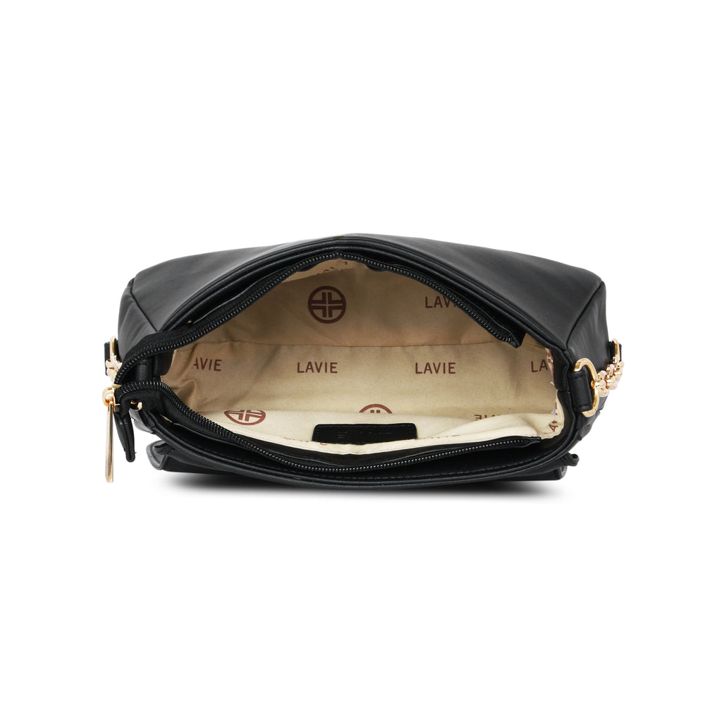 Lavie Luxe Chain Women's Hobo Bag Medium Black