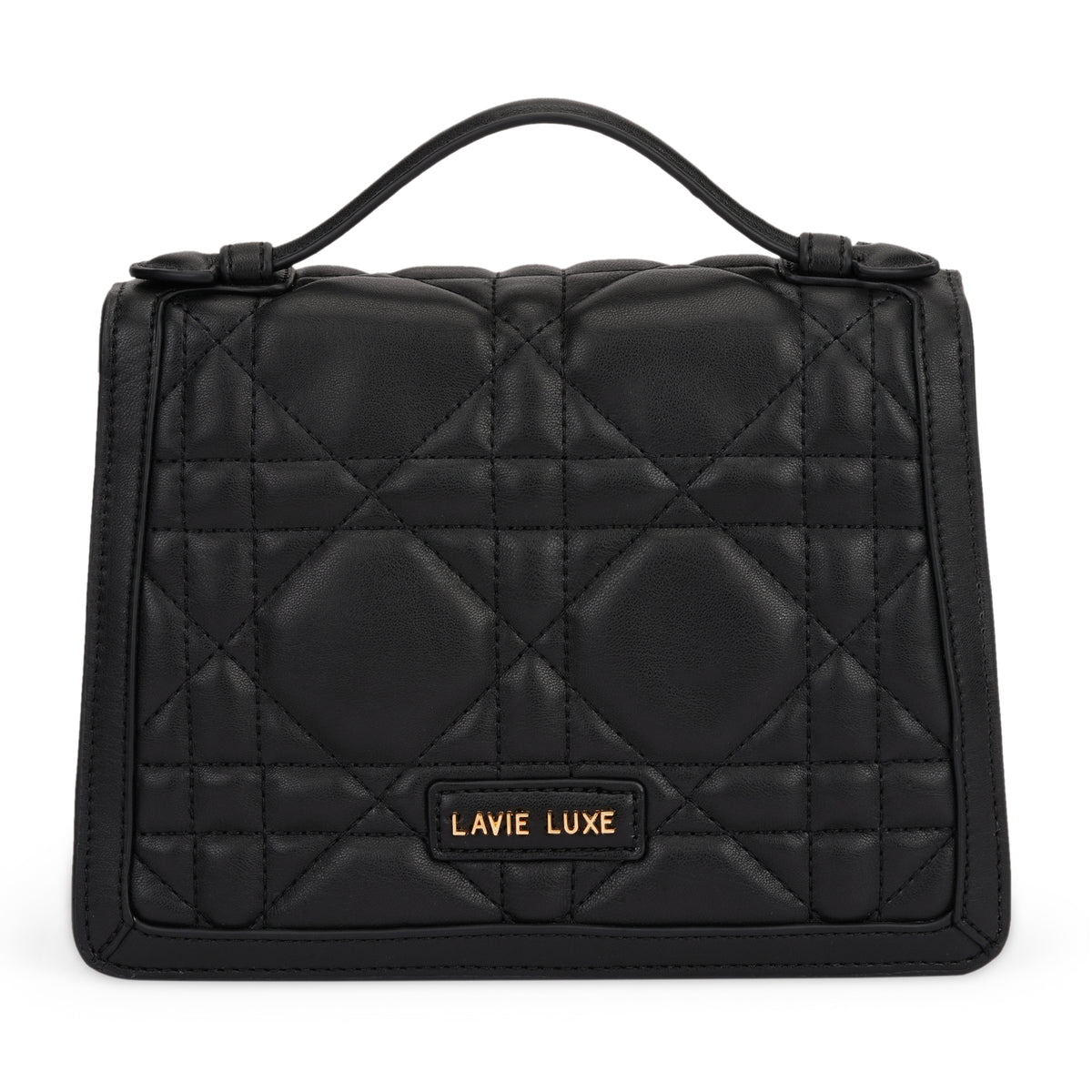 Lavie Luxe Dioflap Women's Satchel Bag Small Black