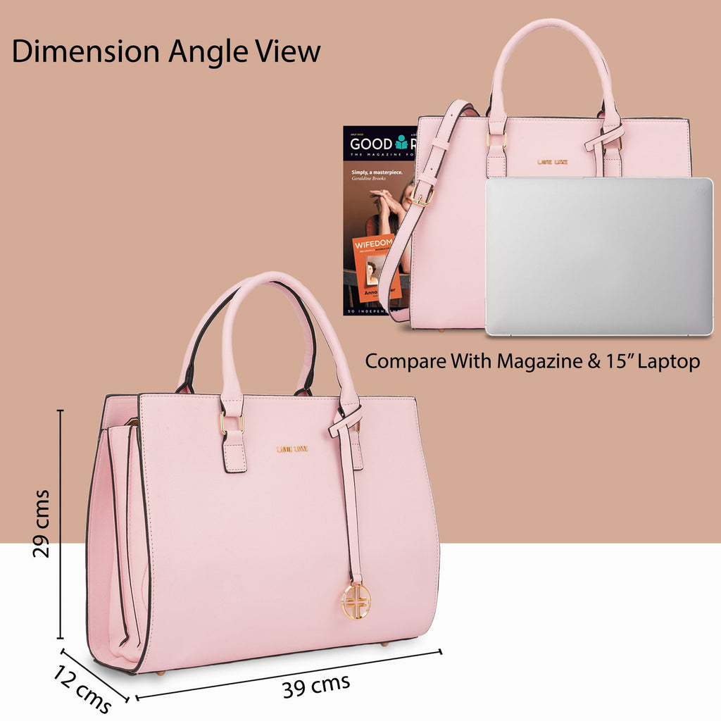 Lavie Luxe Ella LG Women's Laptop Handbag Large Light Pink