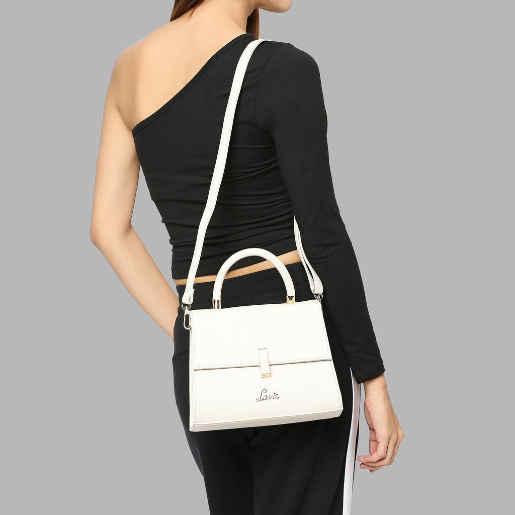 Lavie Gypsy 23 Women's Flap Satchel Bag Medium Off White