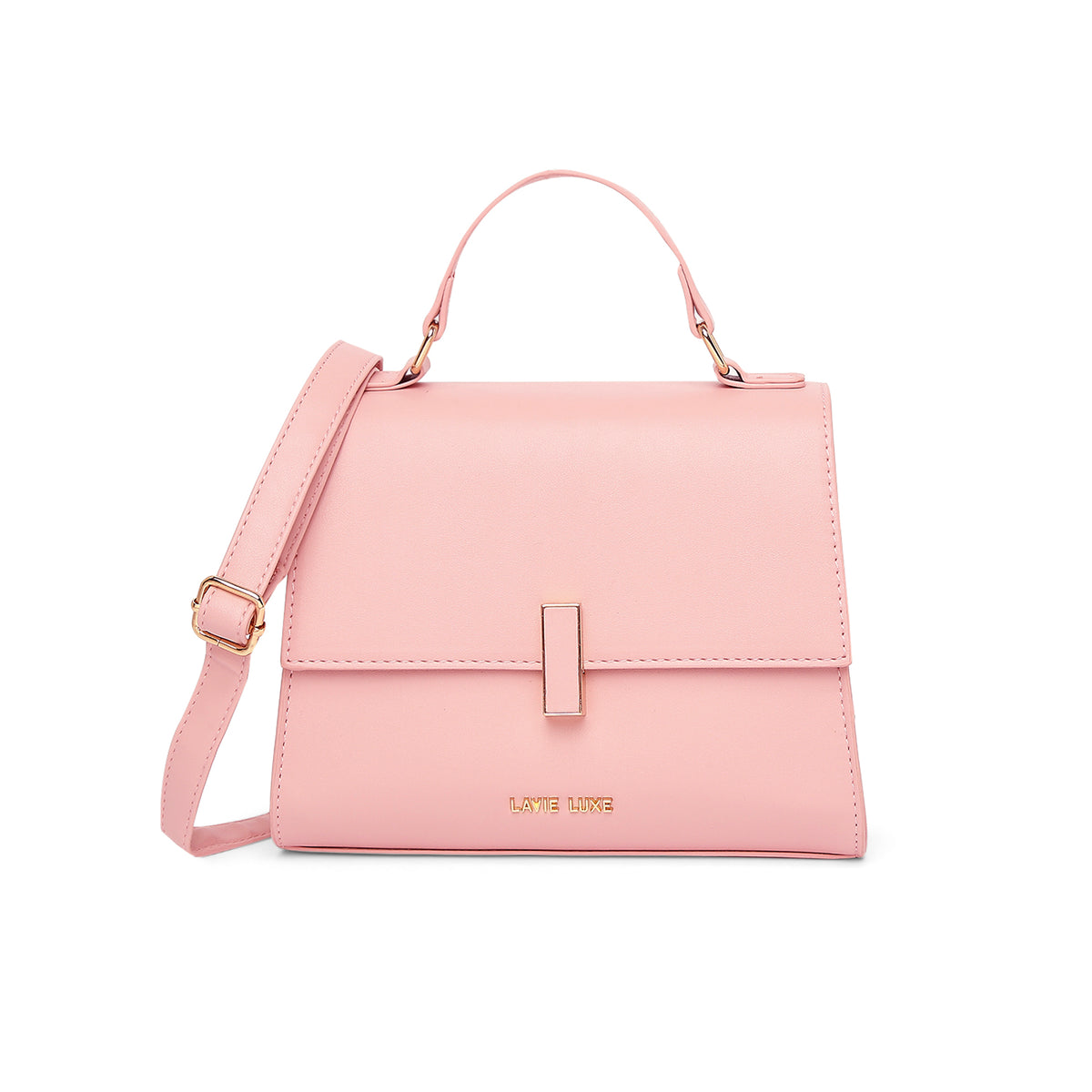Lavie Luxe Ipsy Women's Flap Satchel Bag Medium Light Pink