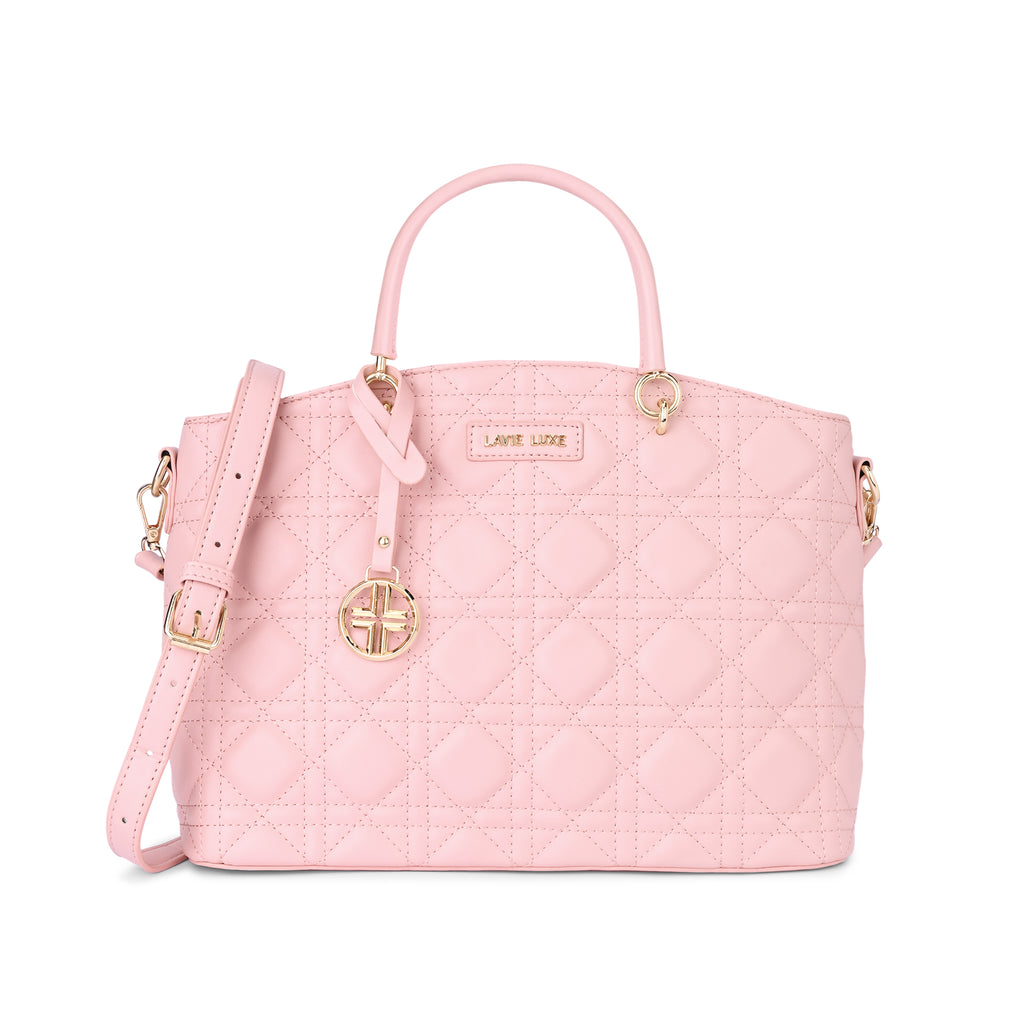Lavie Luxe Babel Women's Satchel Bag Medium Light Pink
