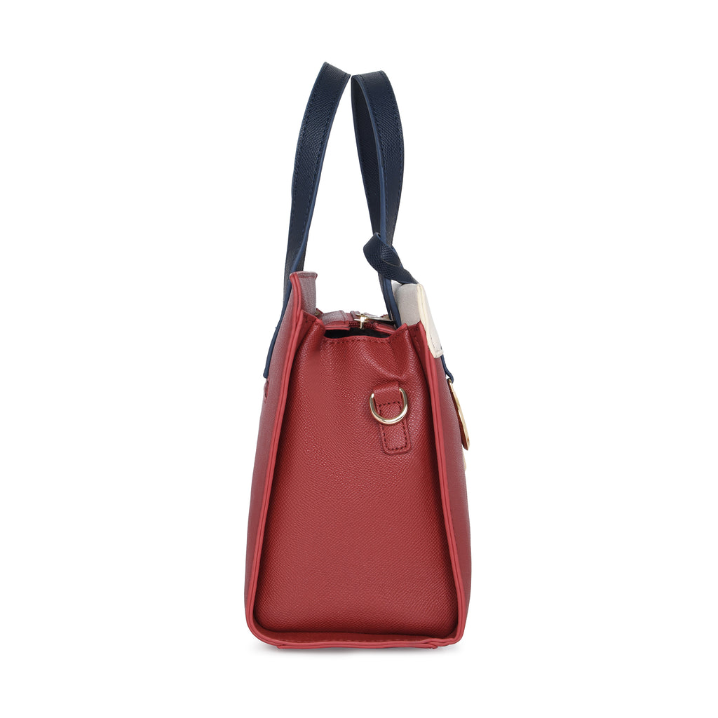 Lavie Luxe Gehry Women's Satchel Bag Medium Red