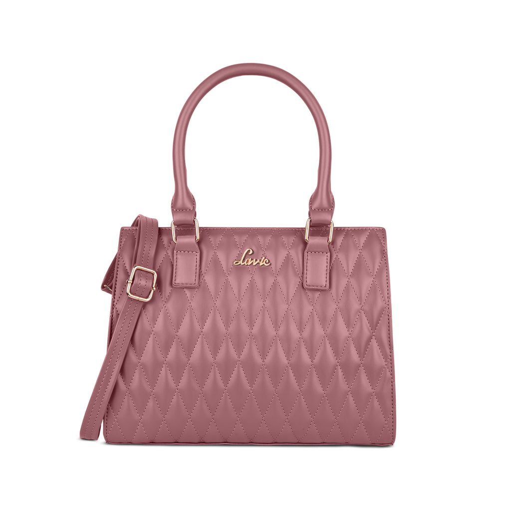 Lavie Stitch Shelly Women’s Satchel Bag Medium Dark Pink