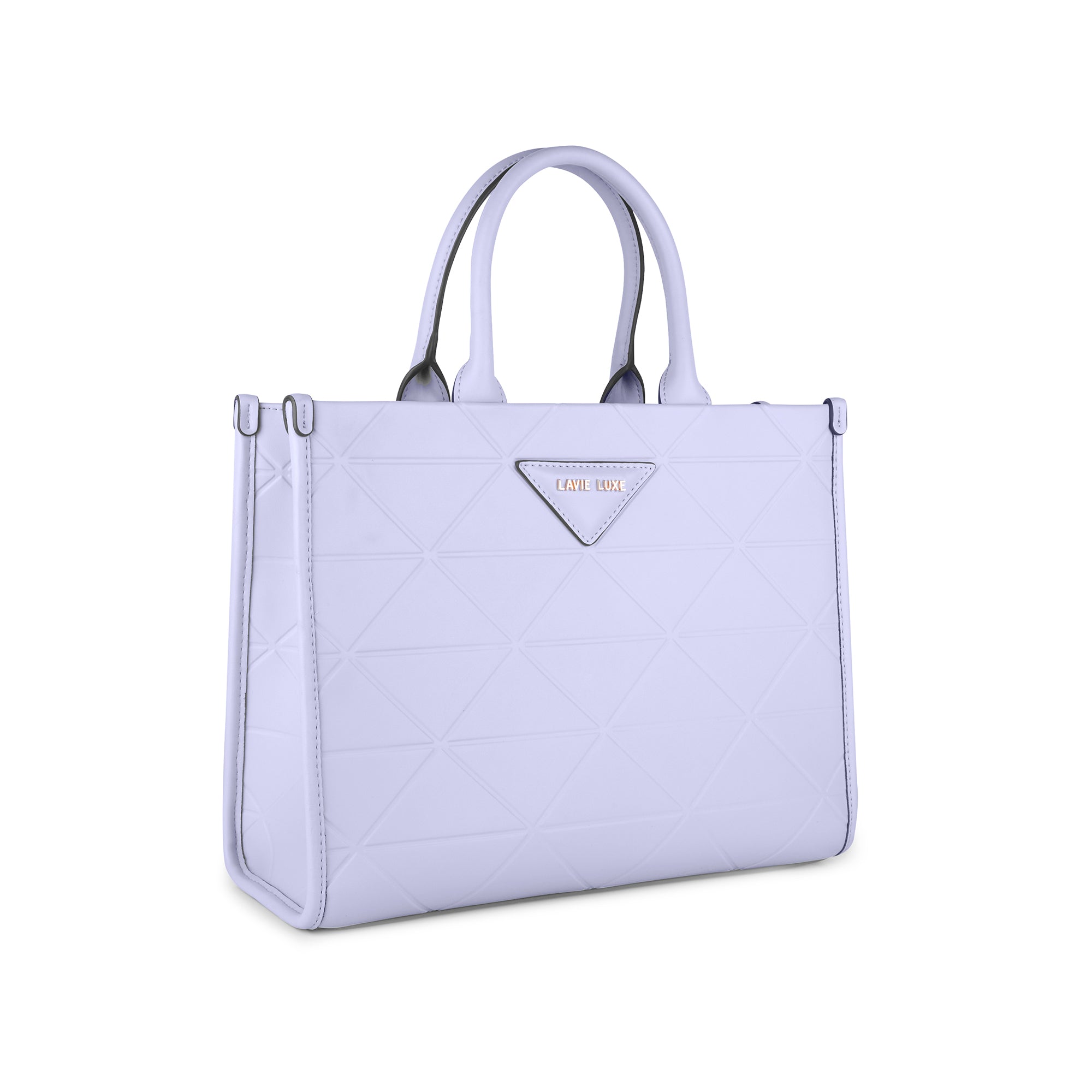 Lavie Luxe Mona Box Satchel Bag Large Lilac