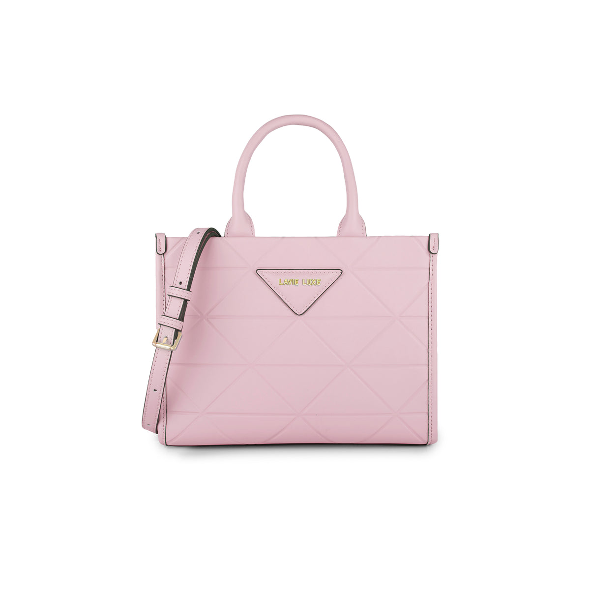 Lavie Luxe Mona Box Satchel Bag Medium Pink