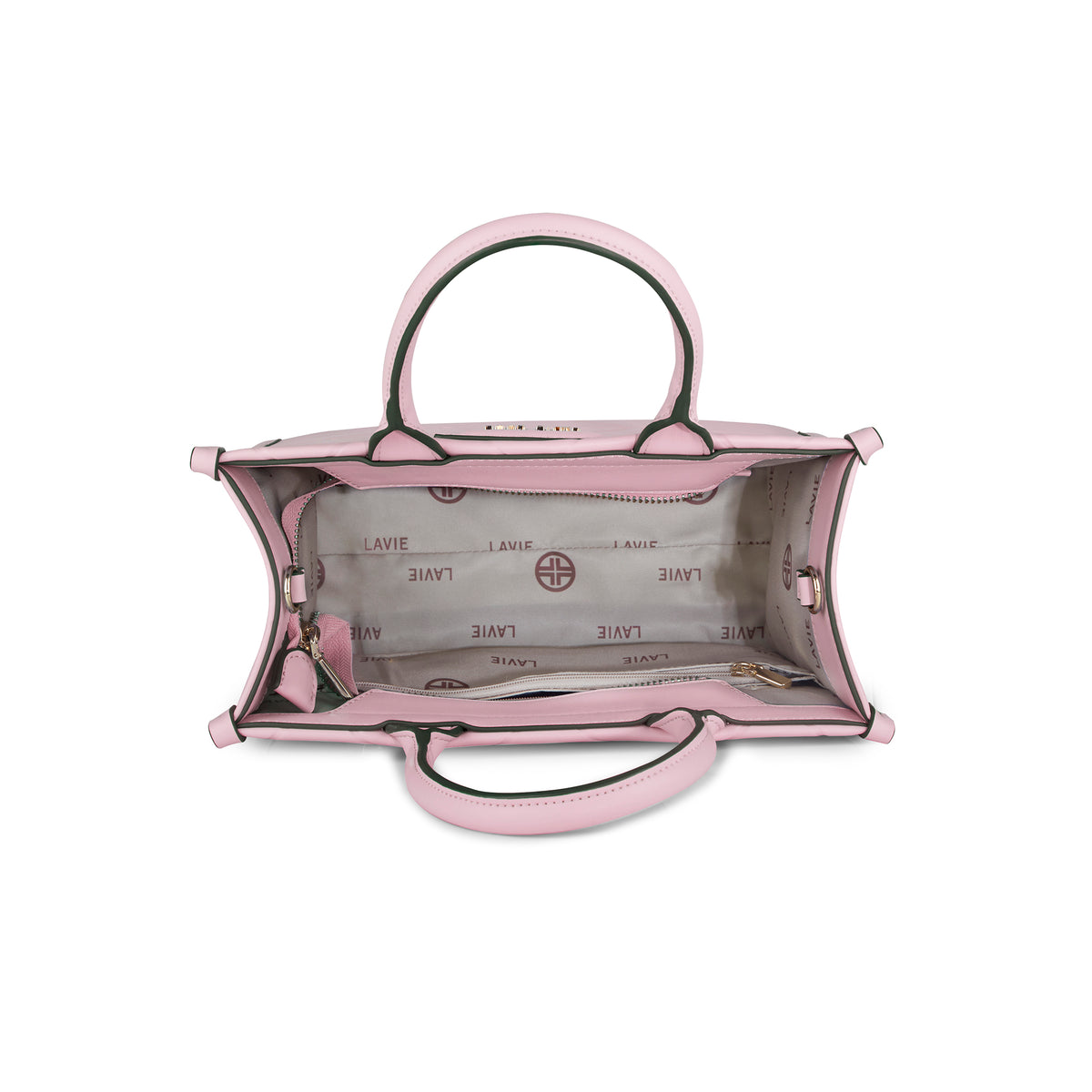 Lavie Luxe Mona Box Satchel Bag Medium Pink