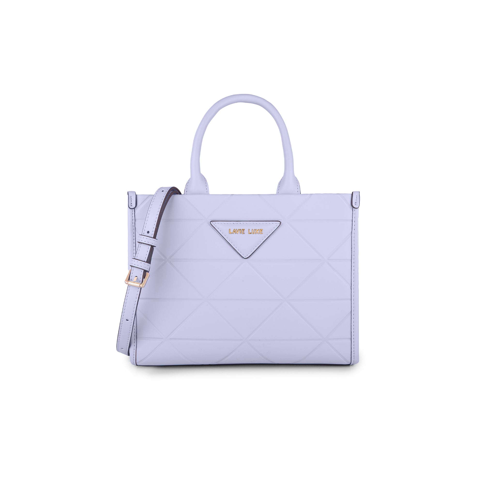 Lavie Luxe Mona Box Satchel Bag Medium Lilac