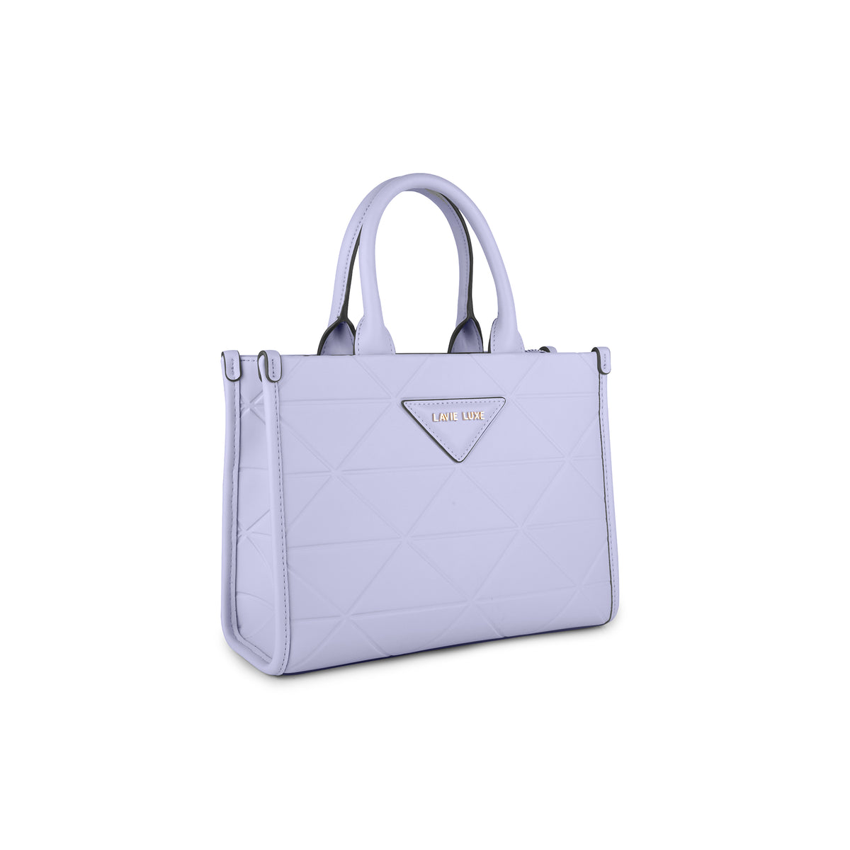 Lavie Luxe Mona Box Satchel Bag Medium Lilac