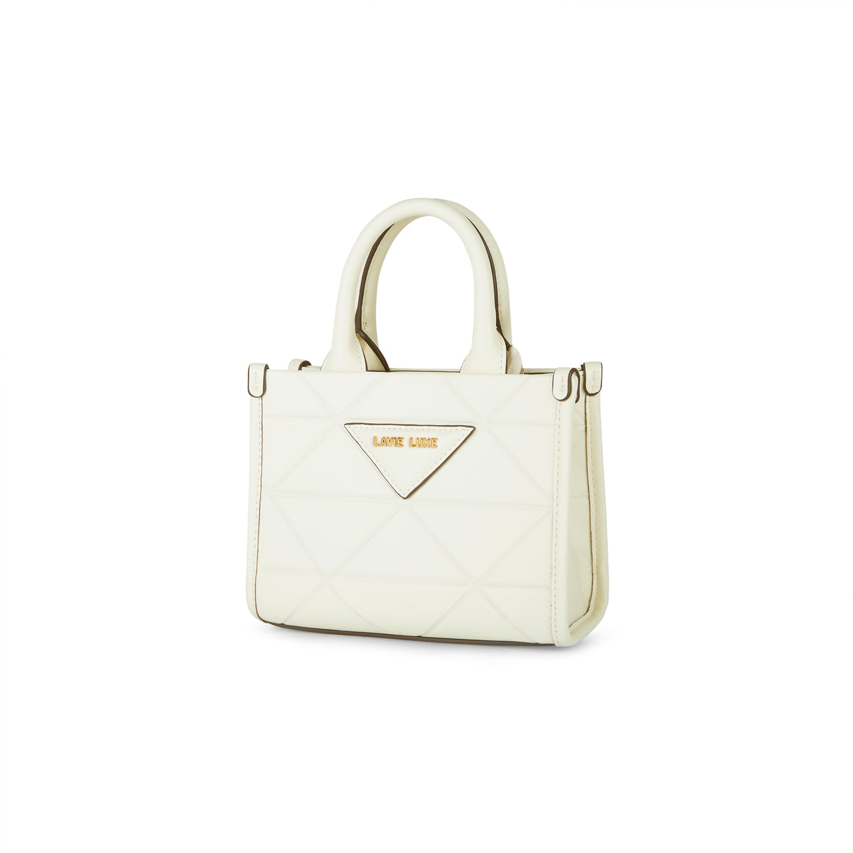 Lavie Luxe Mona Box XS Satchel Bag Extra Small Off White