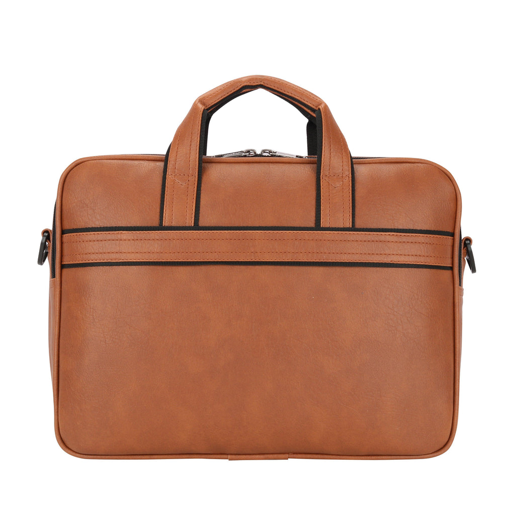 Lavie Sport 2 Compartments Executive Unisex Laptop Briefcase Bag Tan - Lavie World