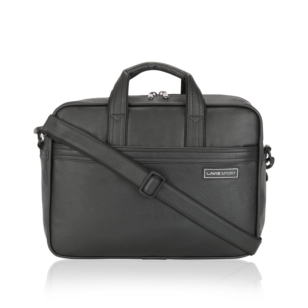 Lavie Sport 1 Compartment Director Unisex Laptop Briefcase Bag Black - Lavie World