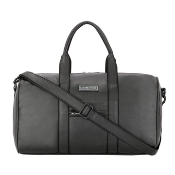 Lavie Sport Pilot 32L Synthetic Leather Unisex Travel Duffle Bag Black - Lavie World