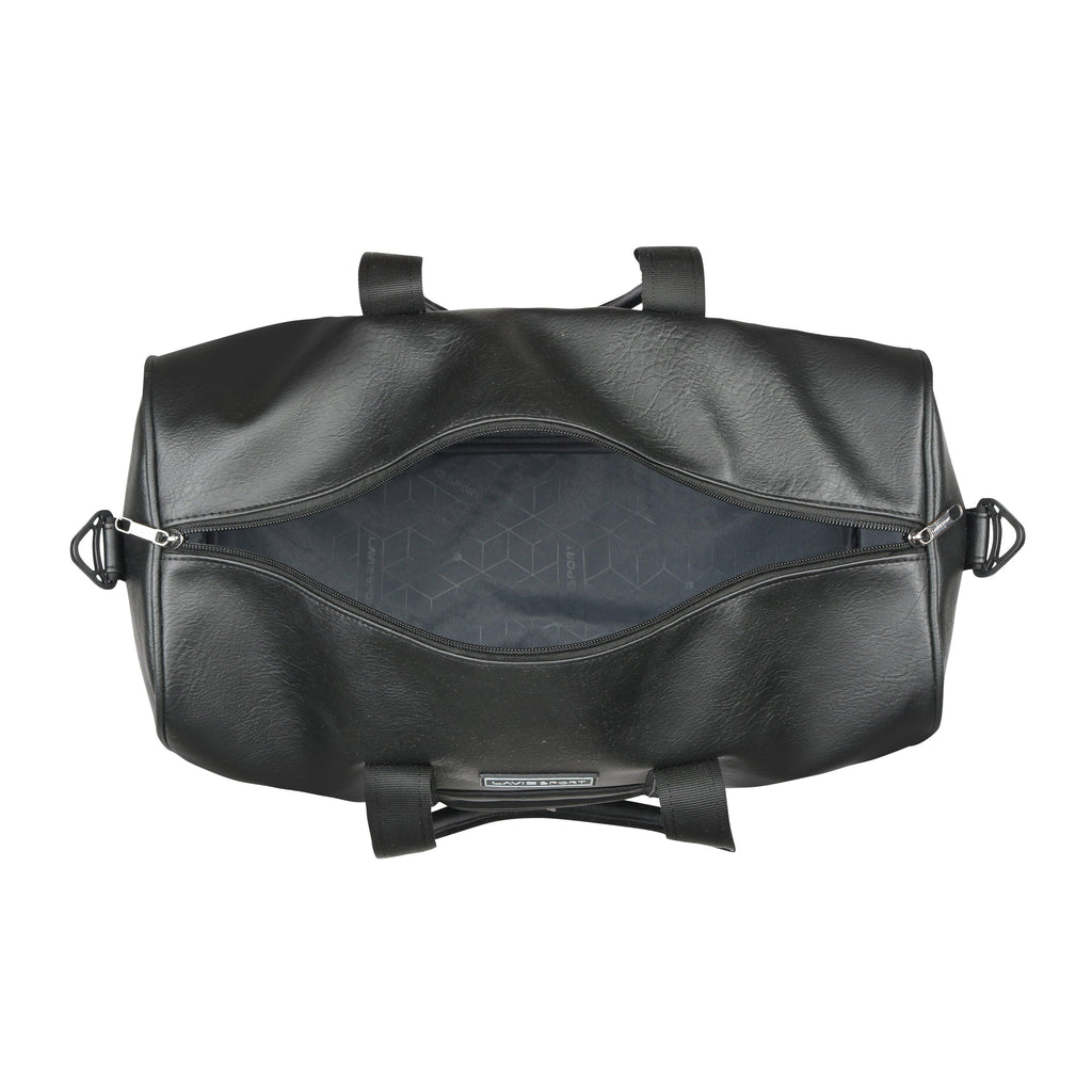 Lavie Sport Pilot 32L Synthetic Leather Unisex Travel Duffle Bag Black - Lavie World