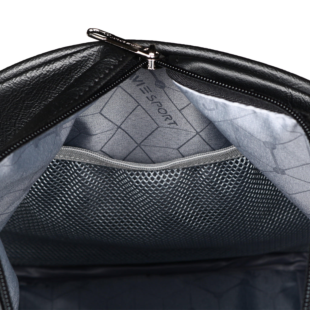Lavie Sport Pilot 32L Synthetic Leather Unisex Travel Duffle Bag Black - Lavie World