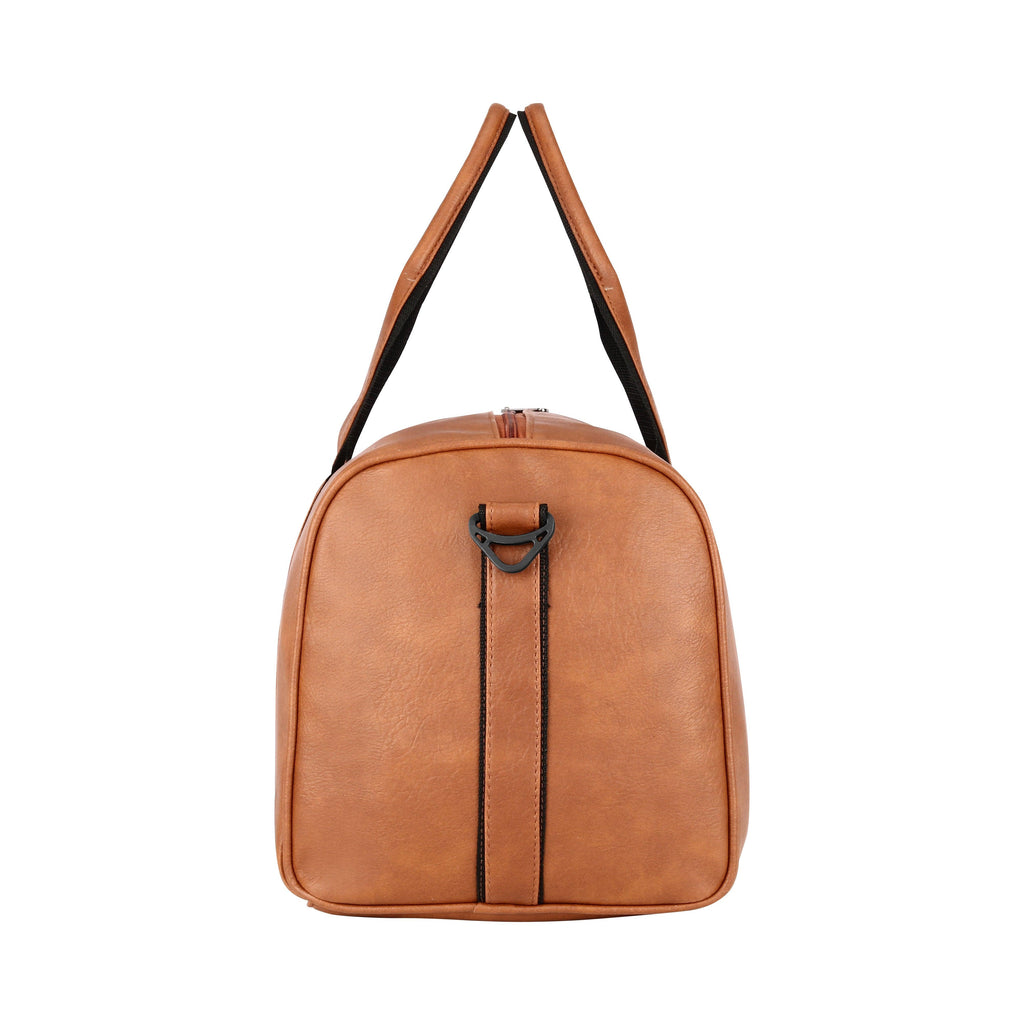 Lavie Sport Pilot 32L Synthetic Leather Unisex Travel Duffle Bag Tan - Lavie World