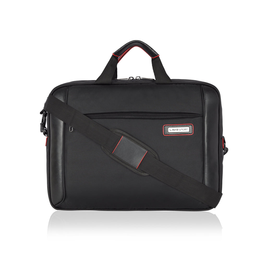 Lavie Sport 1.5 Compartment Business Pro Unisex Laptop Briefcase Bag Black - Lavie World