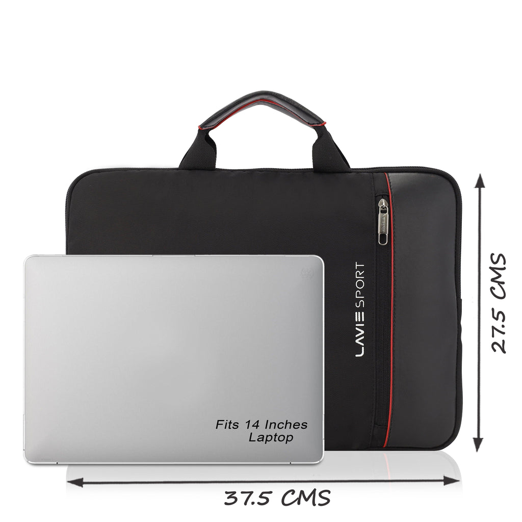 Lavie Sport 1.5 Compartment Business Pro Unisex Laptop Slim Sleeve Black - Lavie World