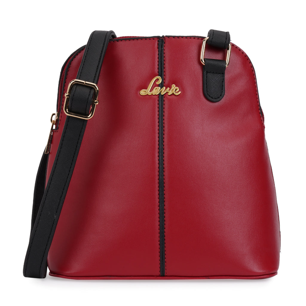 Lavie Spine Women's Vertical Dome Sling Bag Medium Red
