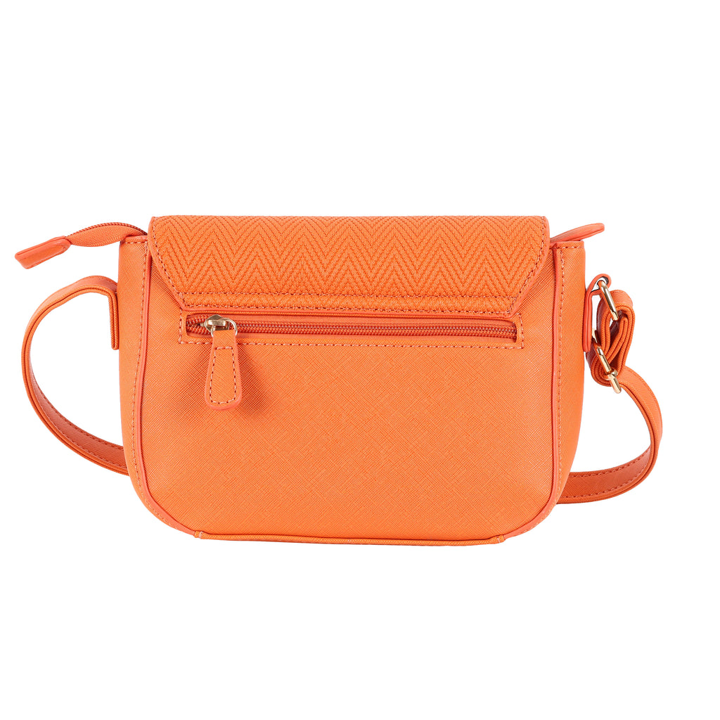 Lavie Women's Emboss Flap Sling (Blue) - Lavie World